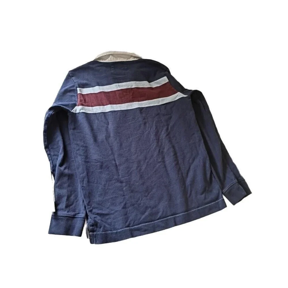 OshKosh B'gosh Rugby Long Sleeve Polo Shirt Blue 18 Graphic